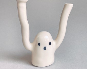 Pipe en céramique fantôme - Céramique mignonne - Fait main - Pipes colorées - Rompotodo