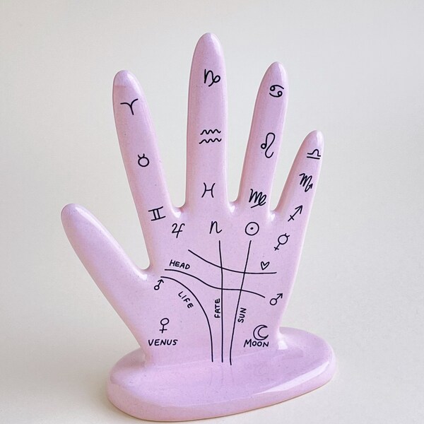 Palmistry Hand Jewelry Holder Etsy