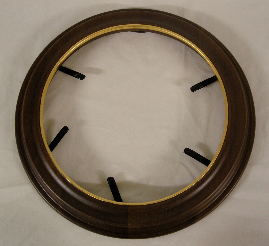 Decorative Wooden Plate Frames Goldrimmed The Richfield Etsy