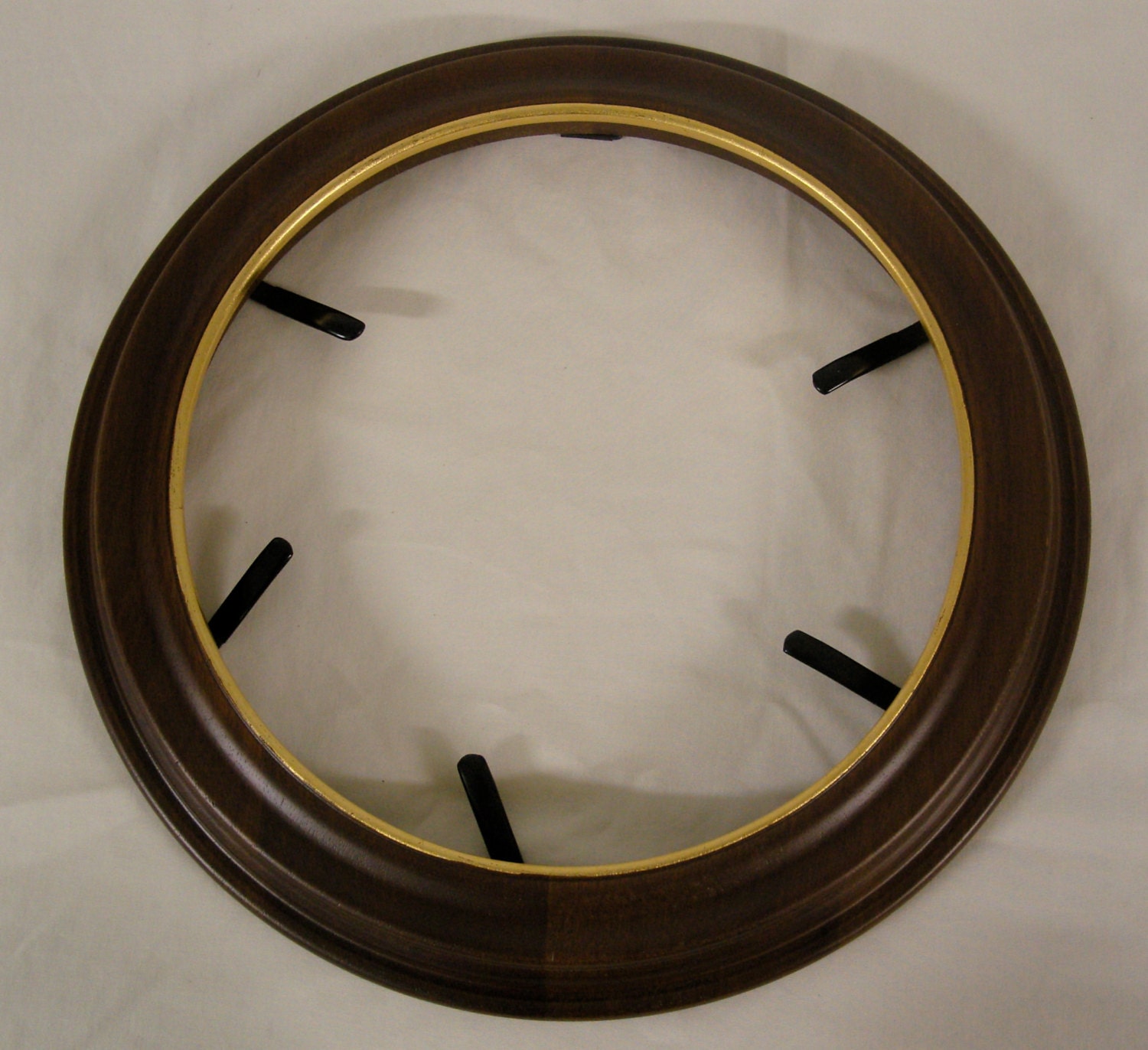 Decorative Wooden Plate Frames Goldrimmed The Richfield Etsy