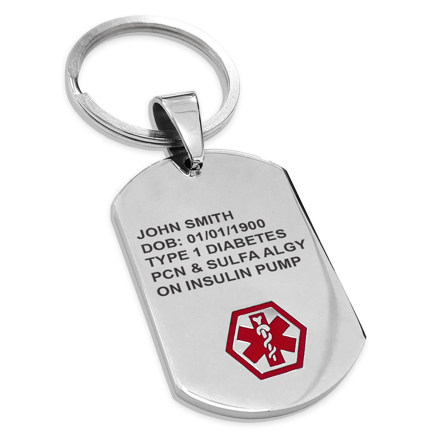 Medical Alert Dog Tag Free Custom Personalized Engraving Etsy Australia