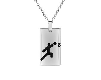 Basketball Pendant Charm ~ Free Custom Personalized Engraving Athletic Sports Team Jersey Number Name Coach Gift Unisex Necklace Keychain