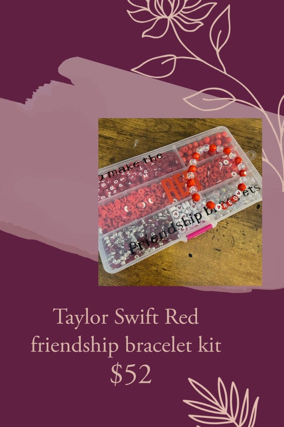 Taylor Swift Red Friendship Bracelet Kit/taylor Swift's Eras  Tour/swiftie/eras Tour/taylor/friendship/bracelet -  Sweden