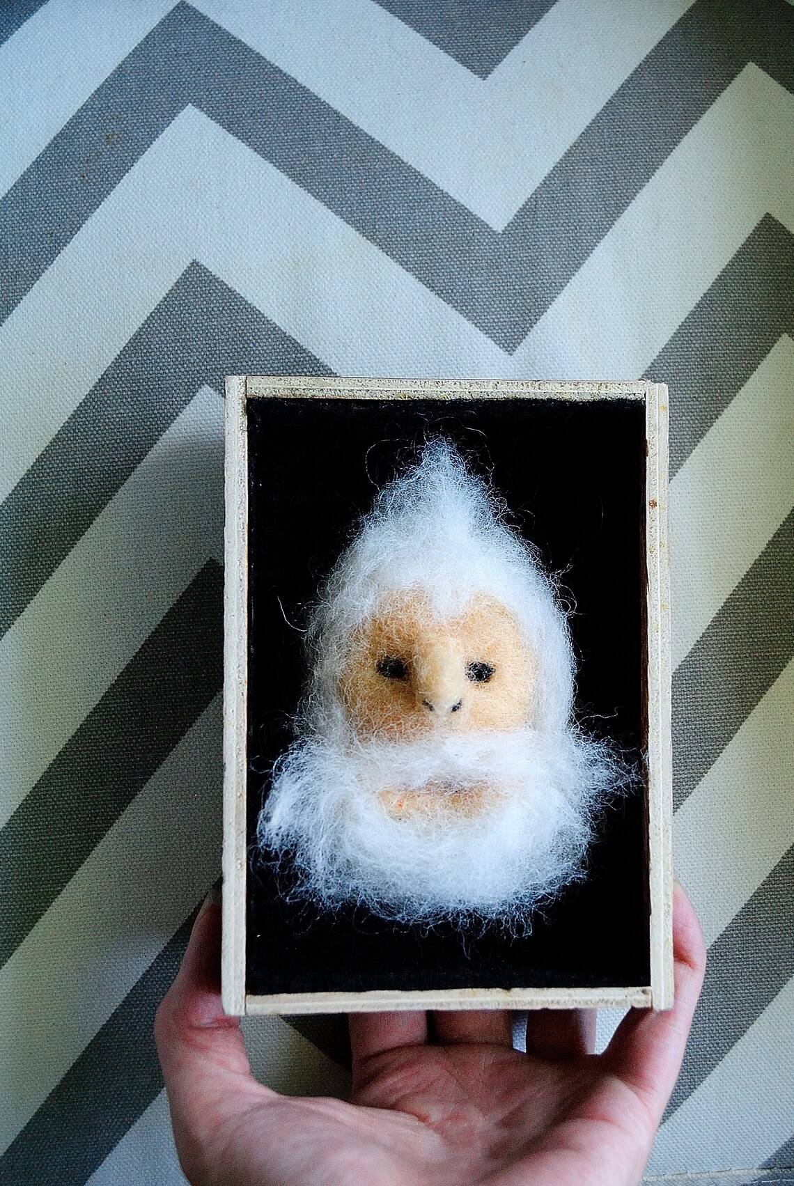 Yeti Abominable Snowman 100 wool needle felted cryptid Etsy