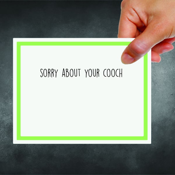 Cooch Hysterectomy / Baby Card