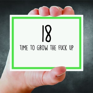 18 Grow Up - Geburtstagskarte