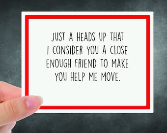 Help Me Move - Friend Card