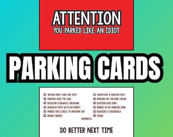 Idiot Parking Cards