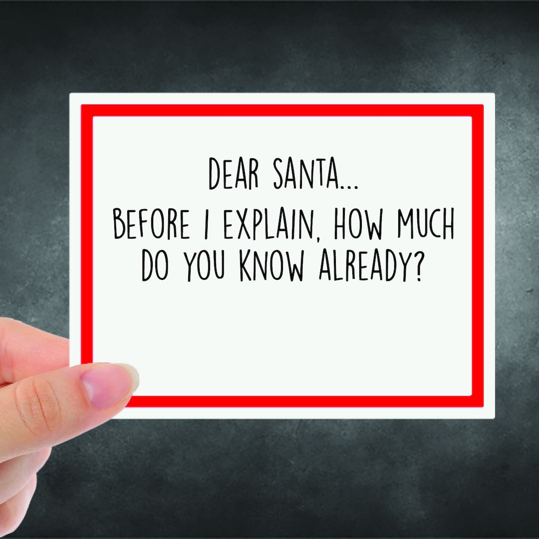 How Much Do You Know Christmas Card Etsy