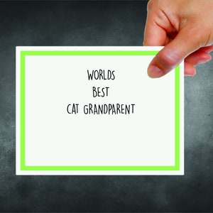 Tarjeta de abuelo gato