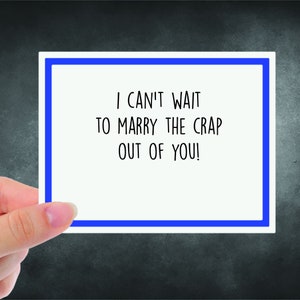 Marry The Crap Out Of You - Trouwkaart
