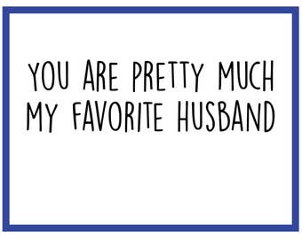 Favorite Husband - Anniversary Card