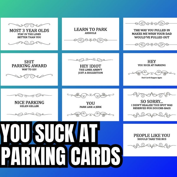 Eres un desastre con las tarjetas de estacionamiento - Paquete variado