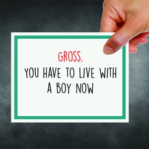Live With A Boy - Engagement / Wedding Shower Card