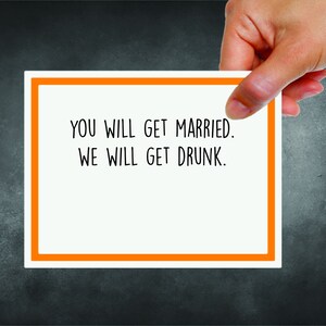 Wir werden betrunkene Hochzeitskarte