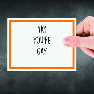 Yay Eres Gay - Tarjeta LGBTQ
