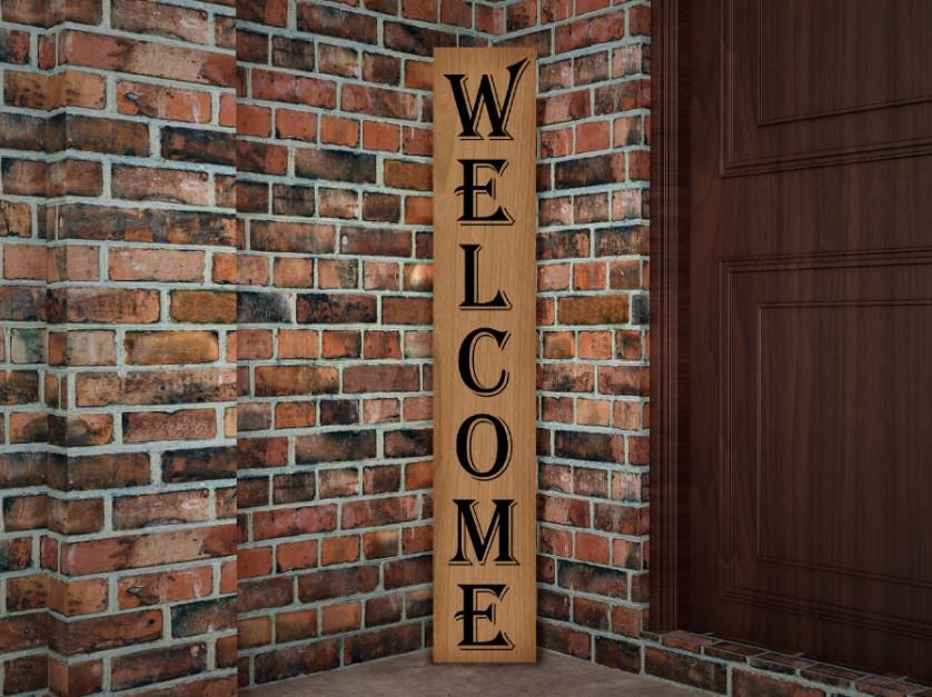 Download Vertical Welcome Sign Svg Porch Sign Front Porch Sign | Etsy