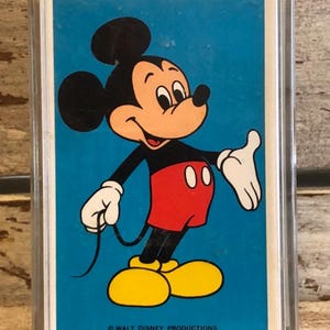 Carte da gioco vintage Disney/Disneyland Topolino in custodia di plastica