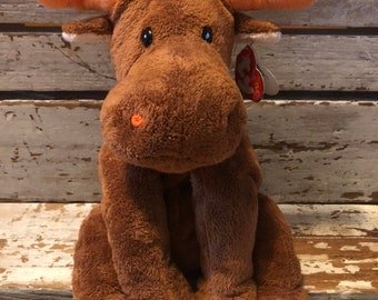 Ty Pluffies Lumpy Moose Datée 2003 Super Doux