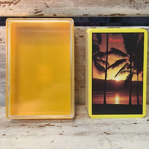 Vintage Hawaii Playing Cards Hawaiian Sunset With Case