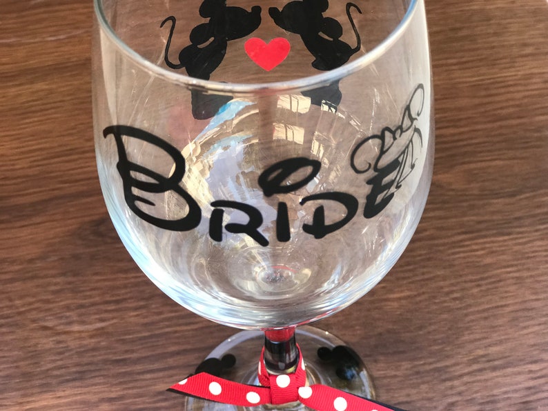Disney Bride Wine Glass & Groom Pilsner Beer Glass Wedding Etsy