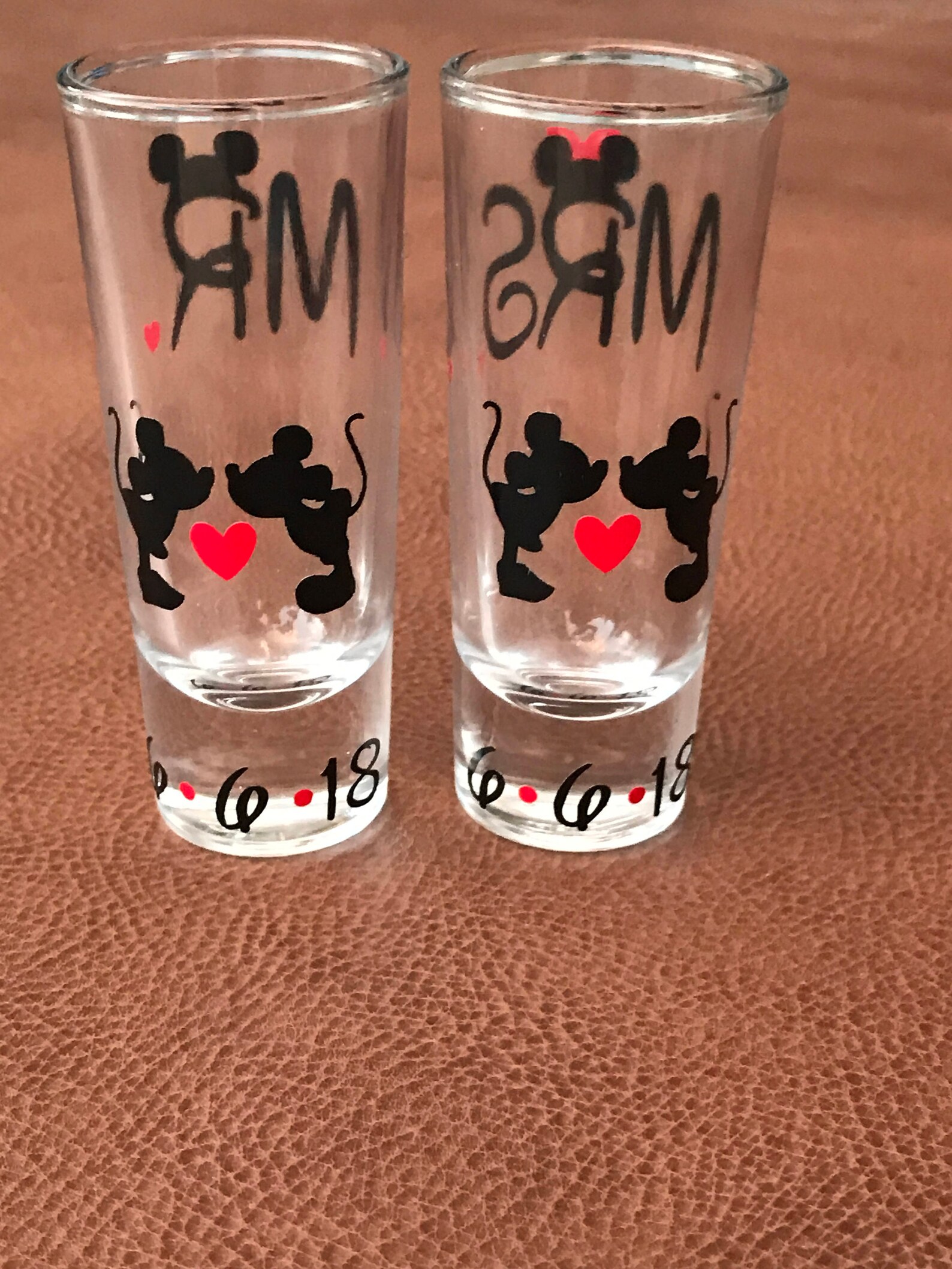 Disney Shot Glasses Bride & Groom One Lucky Mr./soon to Be Etsy