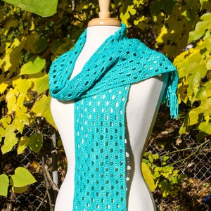 Eyelet Pop Crochet Scarf/Wrap Pattern - PDF Download