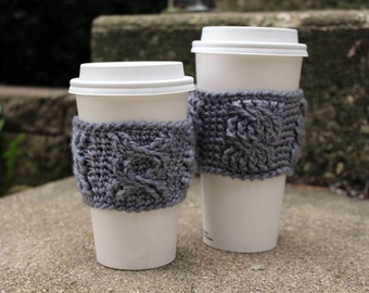 Coffee Date Cabled Sleeves - PDF Download Crochet Pattern