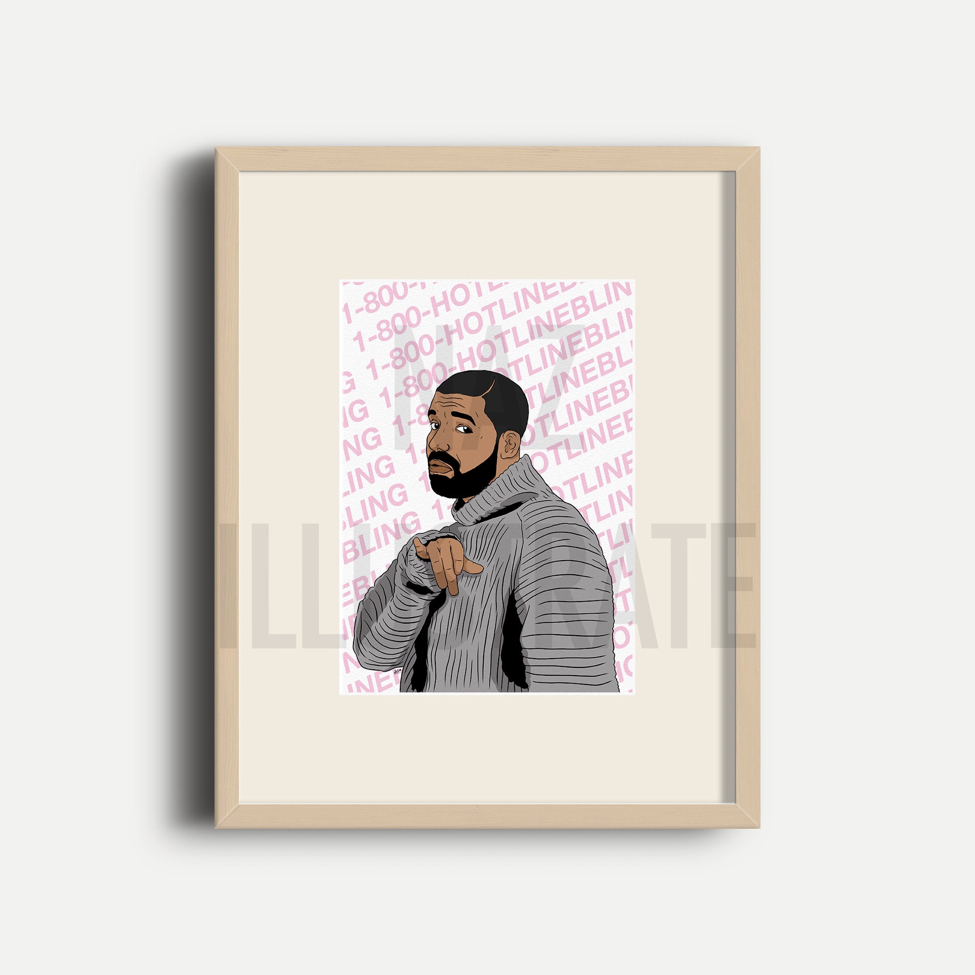 Drake Hotline Bling A4 Art Print - Etsy Drake Hotline Bling A4 Art Print - Etsy