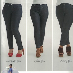 Simplicity 11394 Mimi Style Pattern Womens Skinny Jeans in 3 Variations Size 14,16,18,20,22 UNCUT