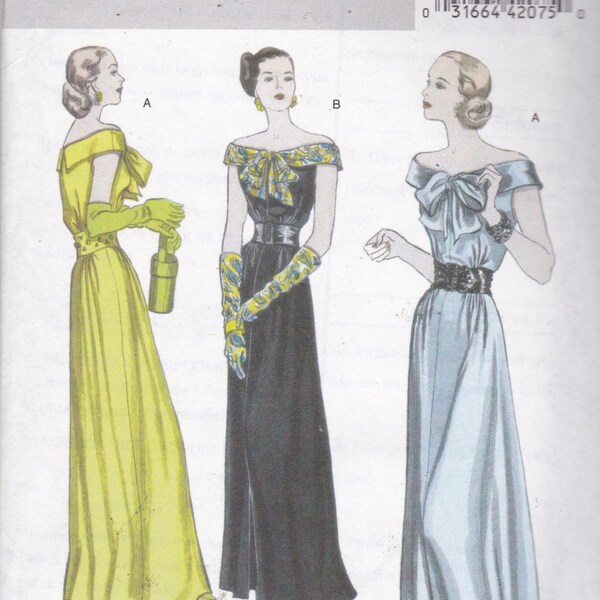 Butterick 5137 Retro 48  Pattern  Evening Gown In 2 Variations Size 16,18,20,22