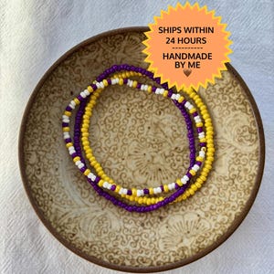 Vikings Beaded Bracelets: Subtle Game Day Jewelry, Team Spirit for Fans