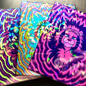Trippy Nikki Holographic Postcard Prints