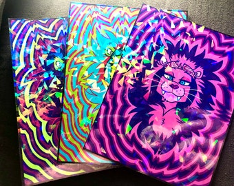 Trippy Nikki Holographic Postcard Prints