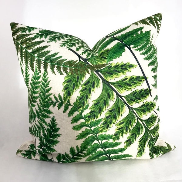 Botanical cushion cover, Green Fern Cushion, Botanical Pillow cover, Tropical cushion, Green cushion, Garden decor pillow, botanical decor