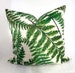 Fern cushion, Green Fern Cushion, Botanical Cushion, Botanical Pillow, Tropical cushion, Green cushion, Garden decor pillow, botanical decor 