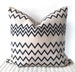 Black and white cushion cover, monochrome cushion, black and white scandi cushion, black chevron cushion, black pillows, black cushions 