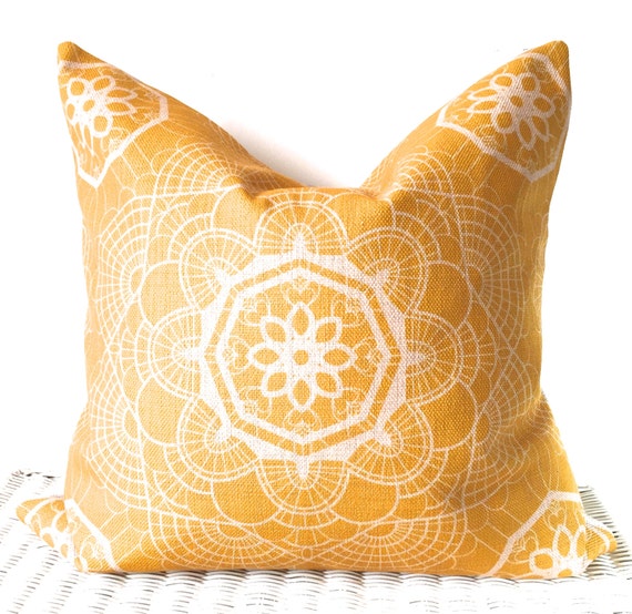 yellow boho throw pillows