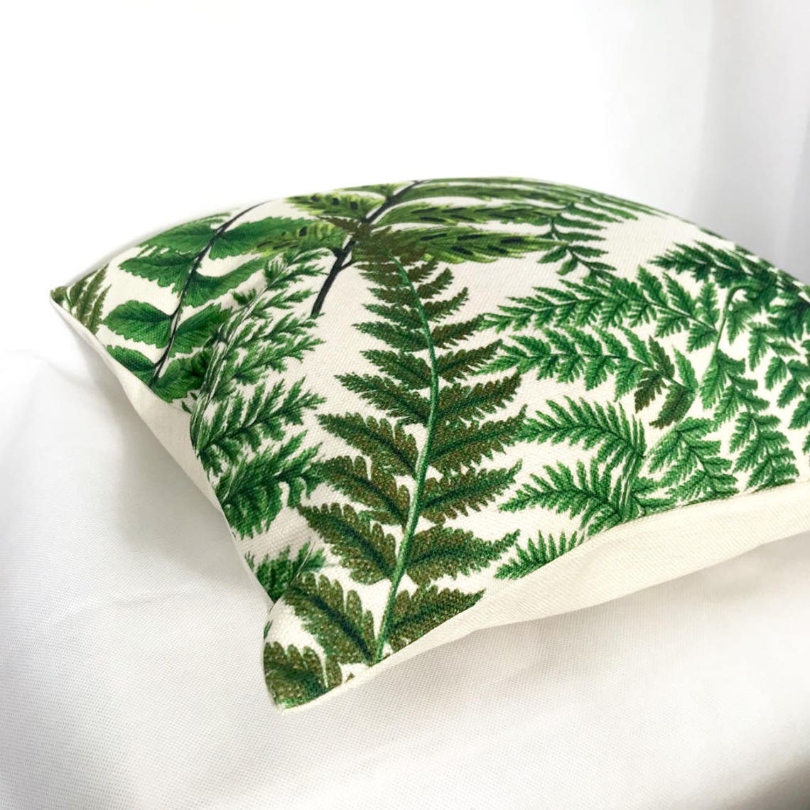 Fern Cushion Green Fern Cushion Botanical Cushion Botanical Etsy UK