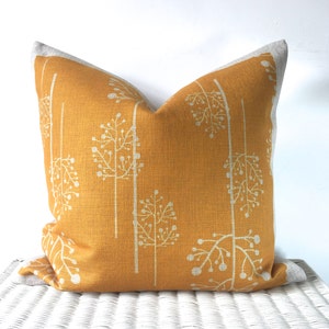 Mustard cushion, orange cushion, mustard throw pillow, sofa cushion, bedroom decor, accent cushion, linen pillow