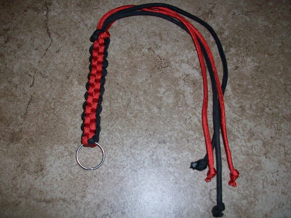 Red and Black 15 inch Flogger Whip