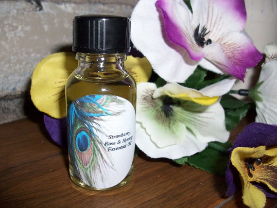 Strawberry, Rose and Hyssop Essential Oil Blend 1/2 oz Bottle