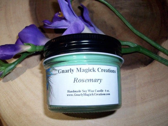 Handmade Rosemary 4 oz Jar Candle