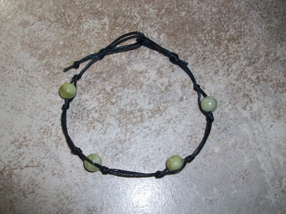 Jade Stackable Knotted Bracelet  (6 1/2 - 7 1/2 inch Wrist)