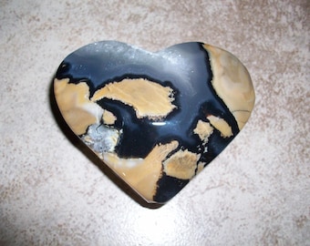 Volcano Agate Heart 1 ( 2 3/4 Inches )