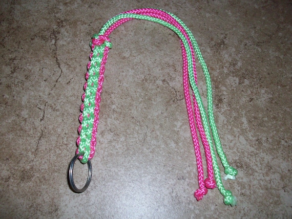 Pink and Green 15 inch Flogger Whip