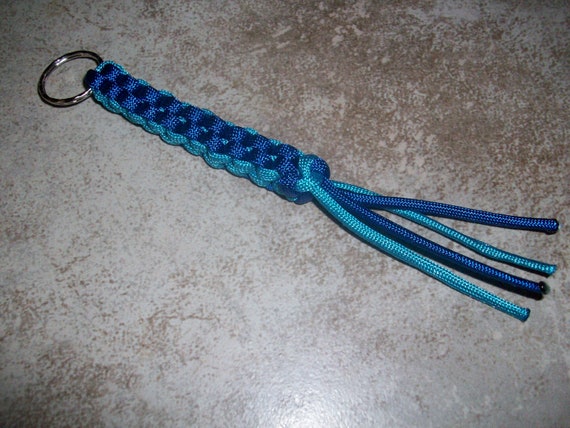 Turquoise and Blue Flogger Keychain
