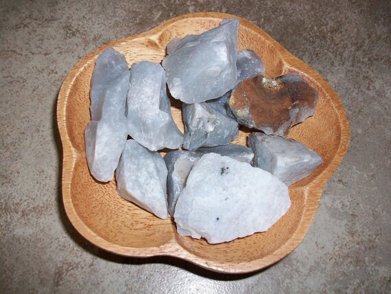 Blue Chalcedony Raw Crystals