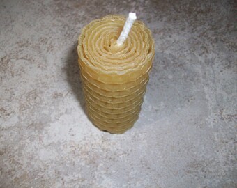 Handmade Natural Yellow Beeswax 2 inch Votive Candle