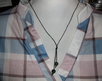 Green Fuchsite 8mm Boho Lariat Necklace (20 Inches)